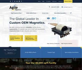 agile magnetics - Website design for OEMS