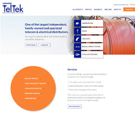 Colonial TelTek - Website design for industrial distributors