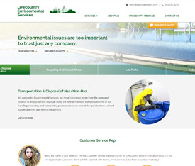 Lowcountry Environmental Services - Website design for manufacturing service companies