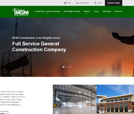 MGM General Construction Corporation. - Website design for manufacturing service companies