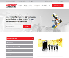 Schroeder Industries - Website design for industrial distributors