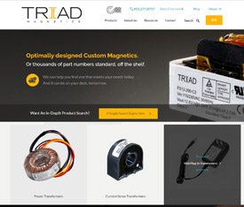 Triad Magnetics - Website design for OEMS
