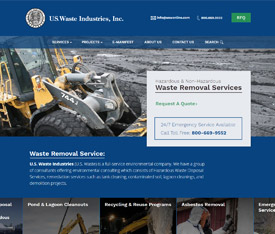 U.S. Waste Industries - Website design for manufacturing service companies