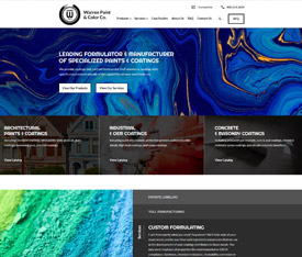 Warren Paint & Color Co. - Website design for custom manufacturers