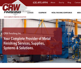 manufacturing website design example - industrial service website design